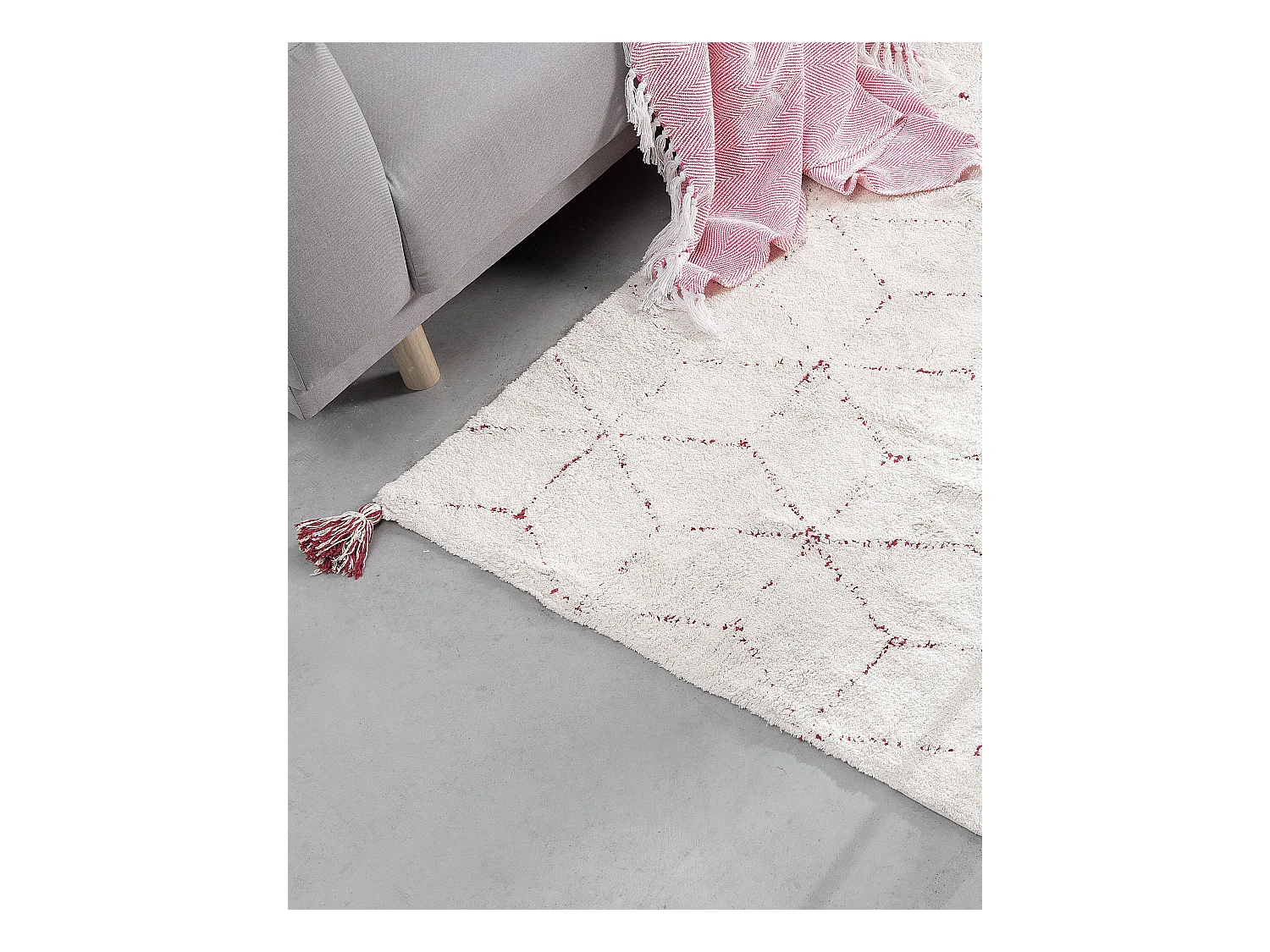 Tapis SAKARYA Blanc 140 x 200 cm Coton