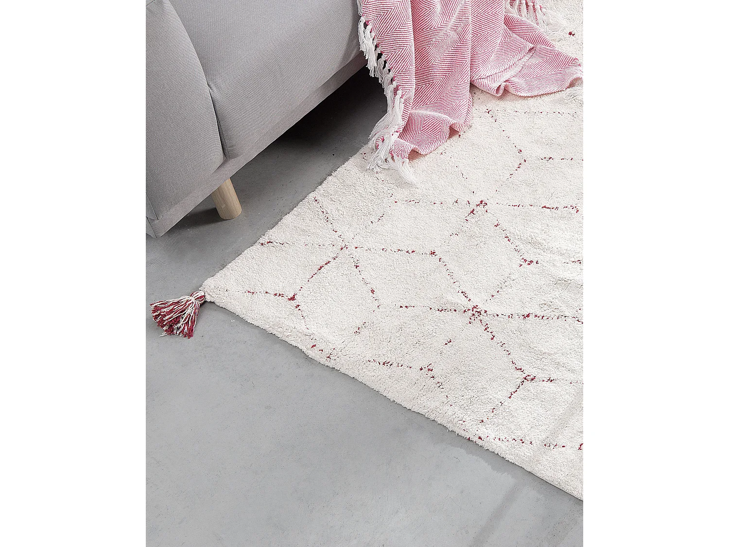 Tapis SAKARYA Blanc 140 x 200 cm Coton