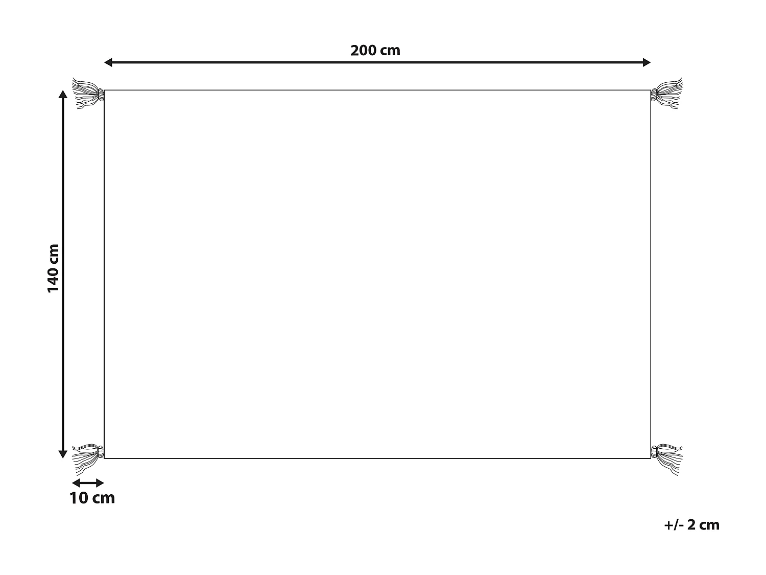 Tapis SAKARYA Blanc 140 x 200 cm Coton