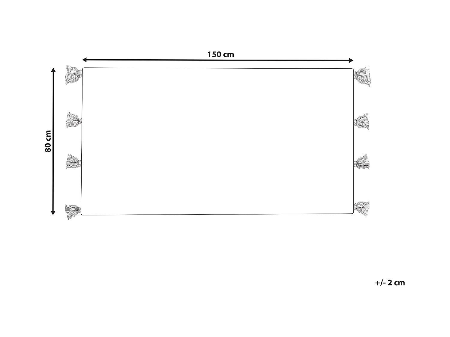Vloerkleed wol zwart/wit 80 x 150 cm GEMLIK