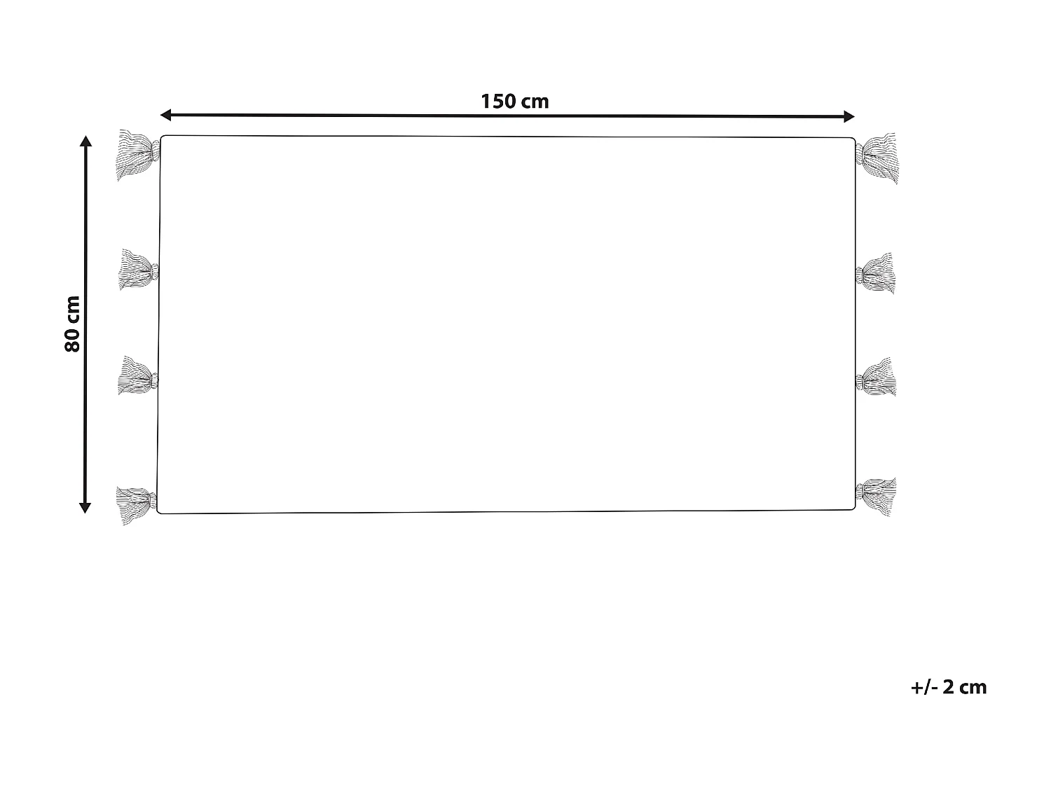 Tapete preto e branco 80 x 150 cm GEMLIK