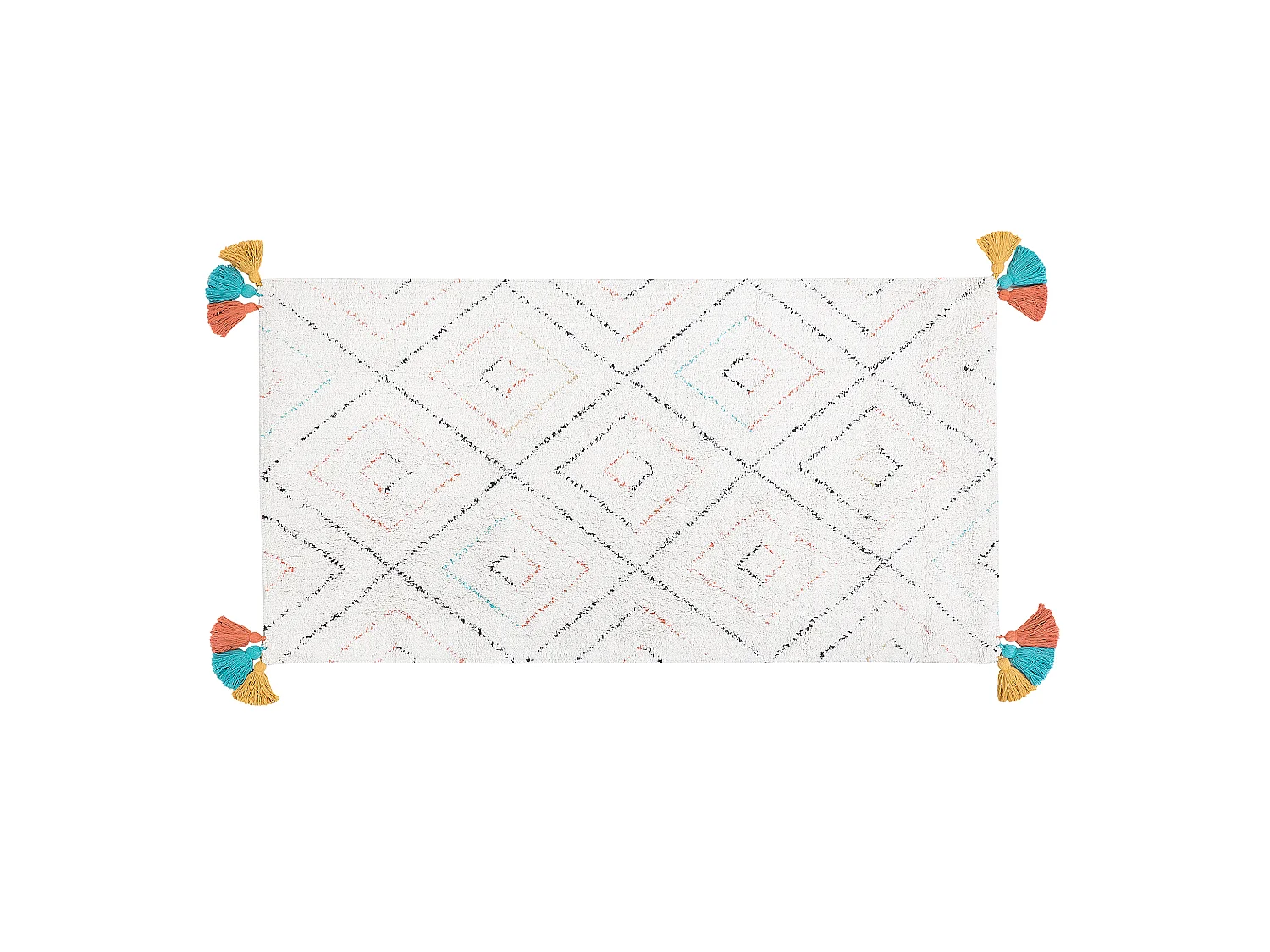 Tapis KARTAL Blanc 80 x 150 cm Coton