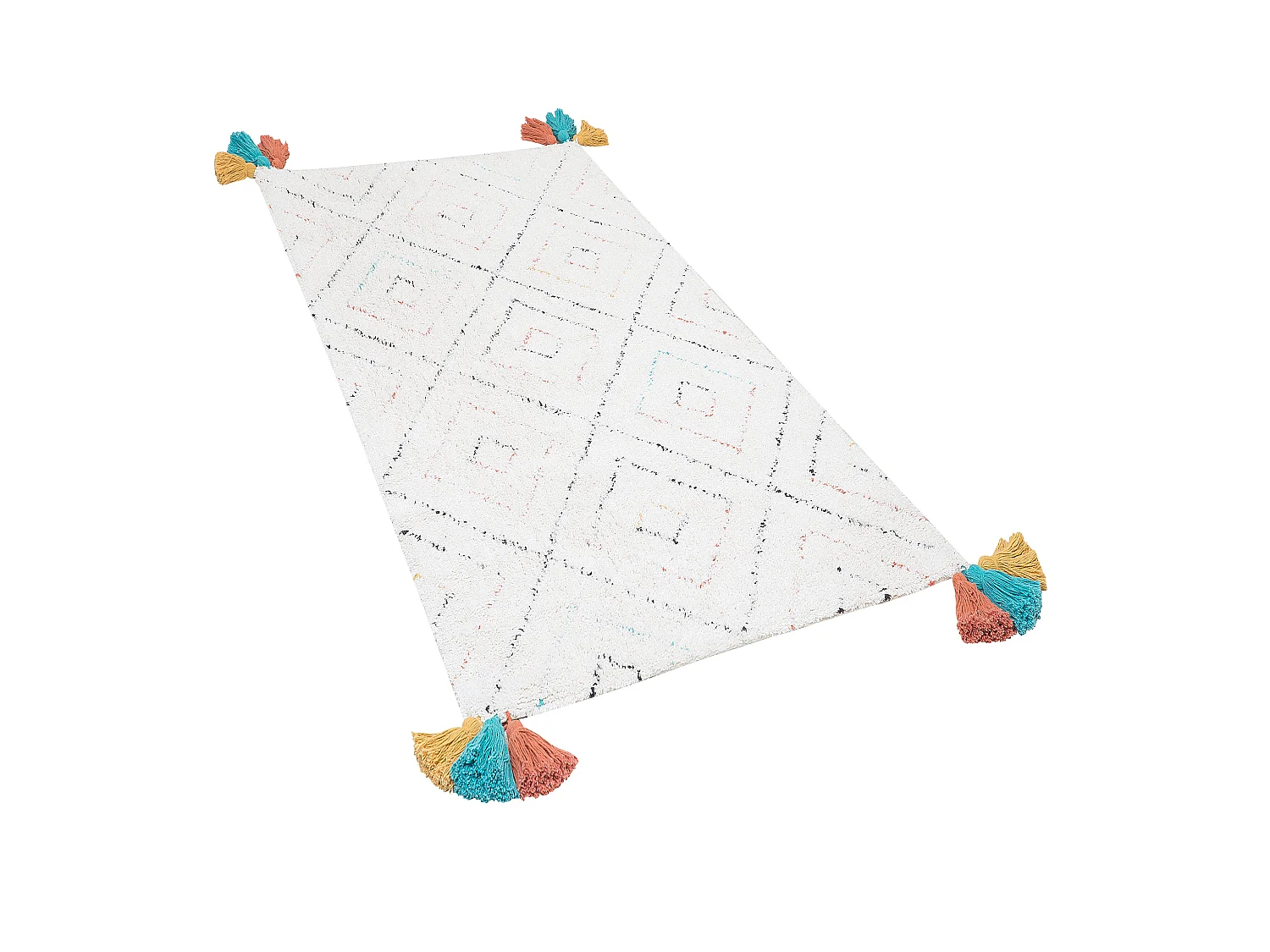 Tapis KARTAL Blanc 80 x 150 cm Coton