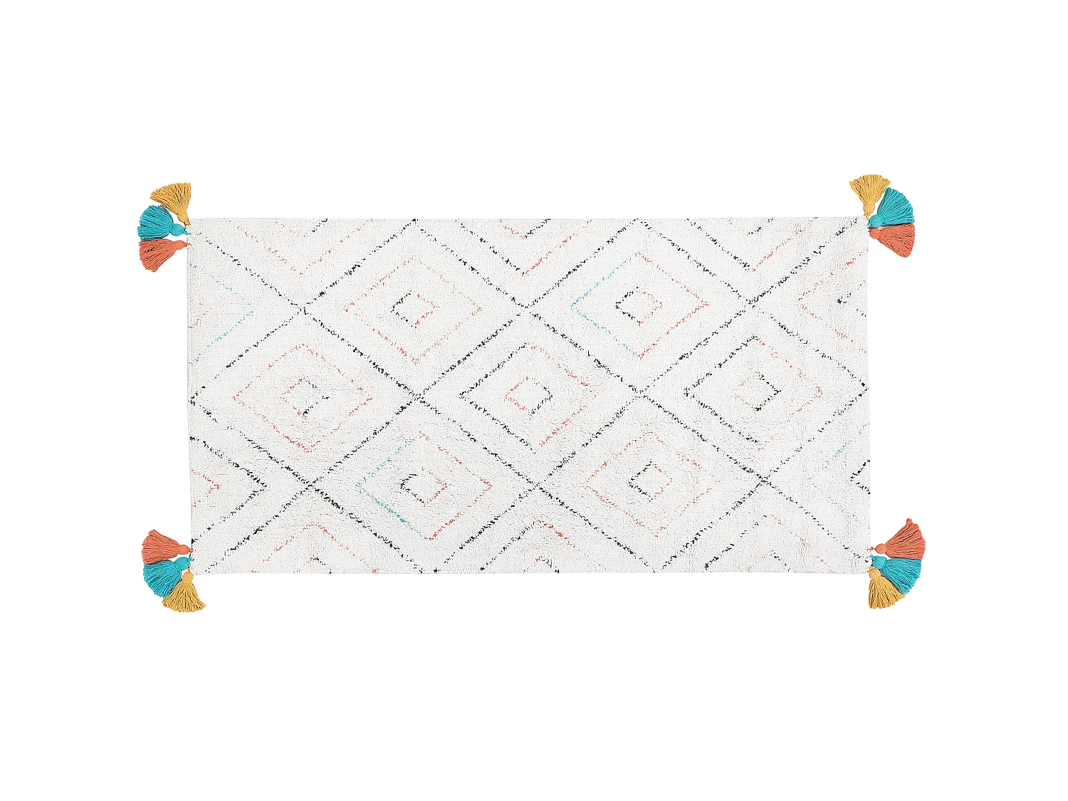 Tapis KARTAL Blanc 80 x 150 cm Coton