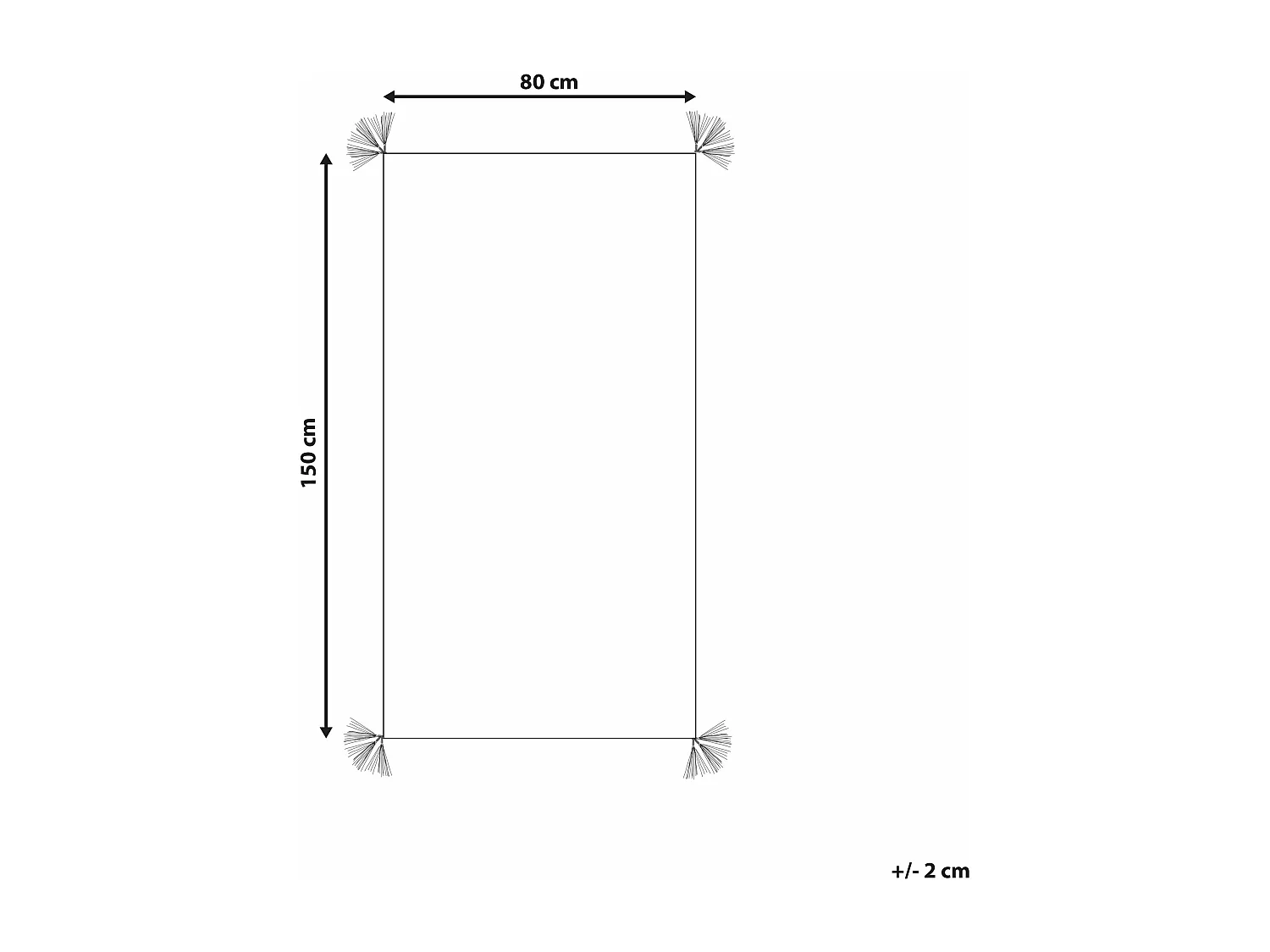 Tapis KARTAL Blanc 80 x 150 cm Coton