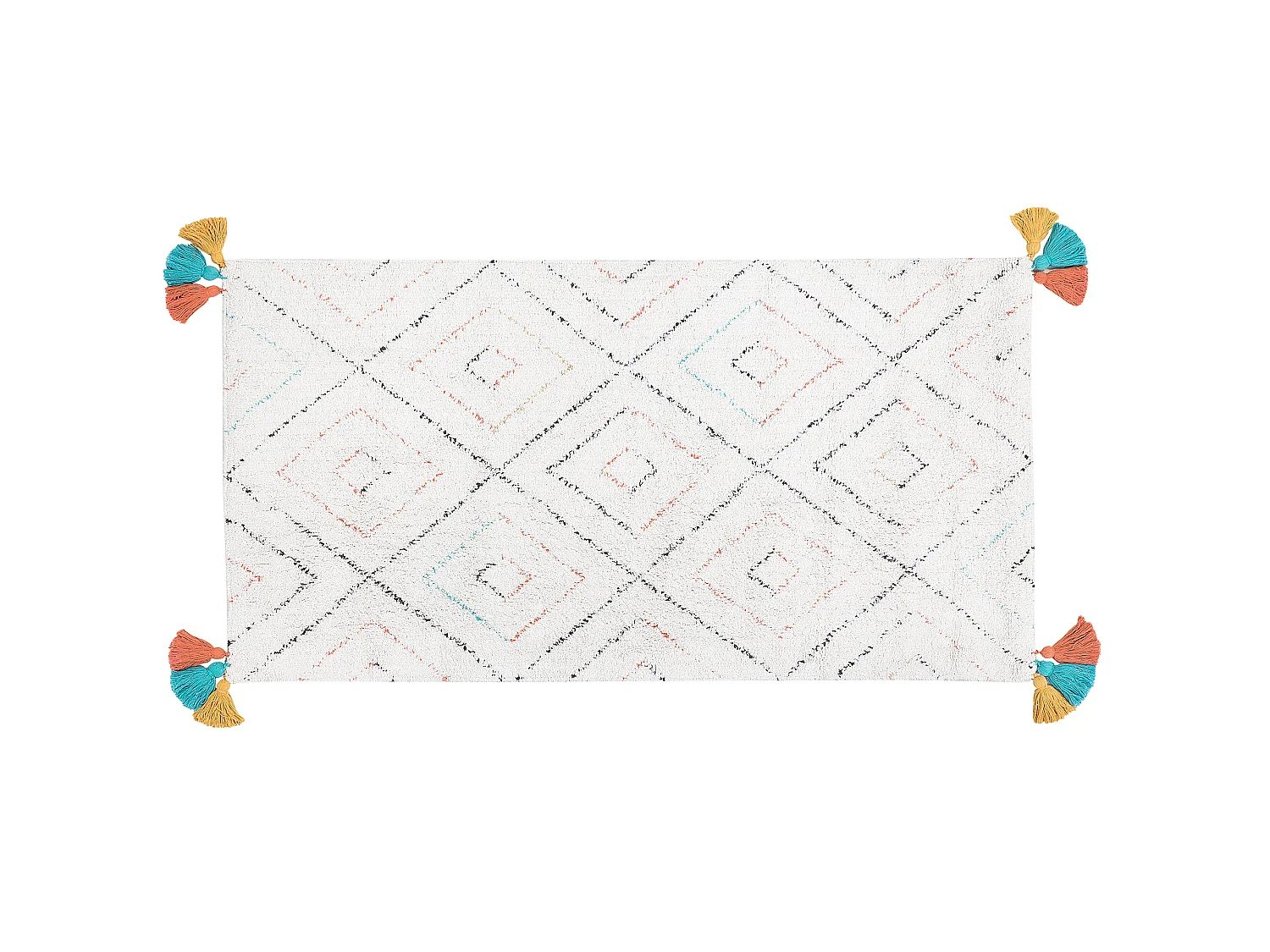 Tapis KARTAL Blanc 80 x 150 cm Coton