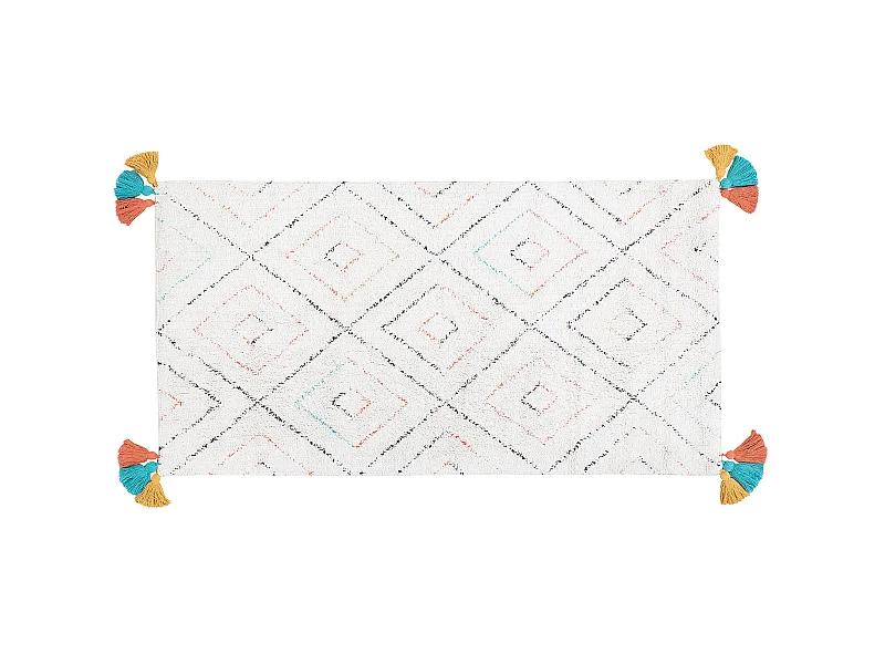 Dywan shaggy 80 x 150 cm biały KARTAL