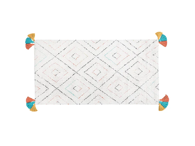 Tappeto bianco 80 x 150 cm Shaggy KARTAL