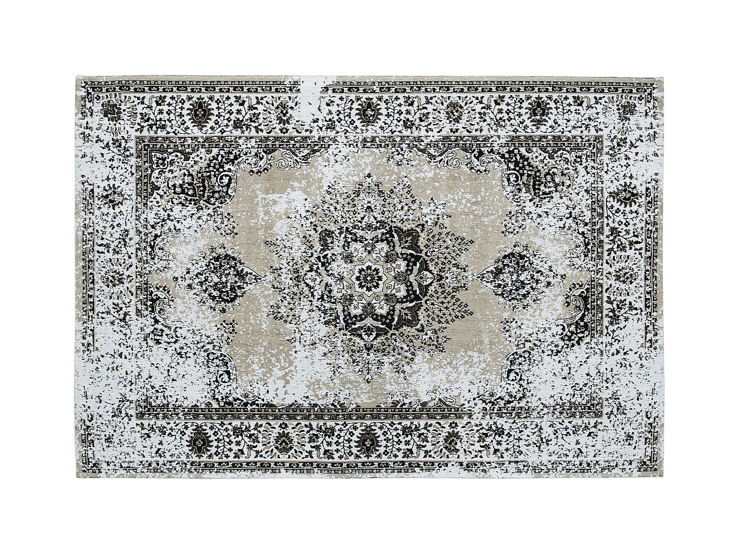 Vloerkleed katoen beige/grijs 160 x 230 cm ALMUS