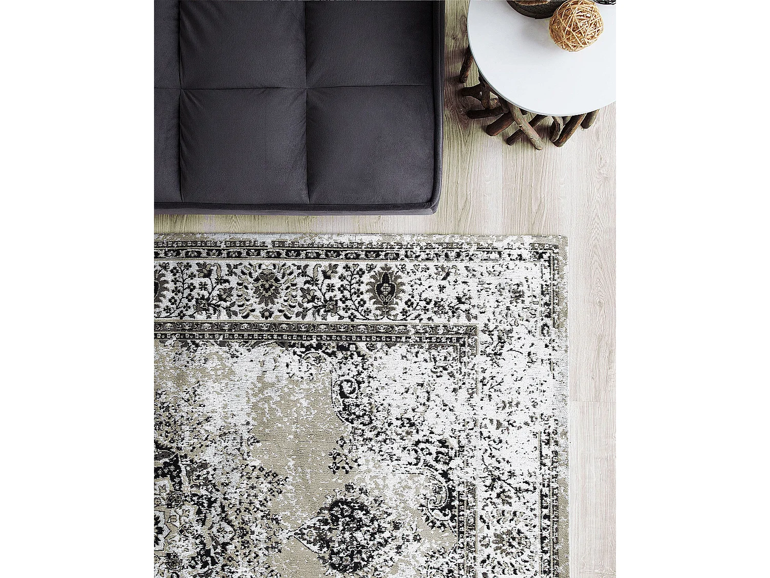 Tapis ALMUS Gris 160 x 230 cm Coton