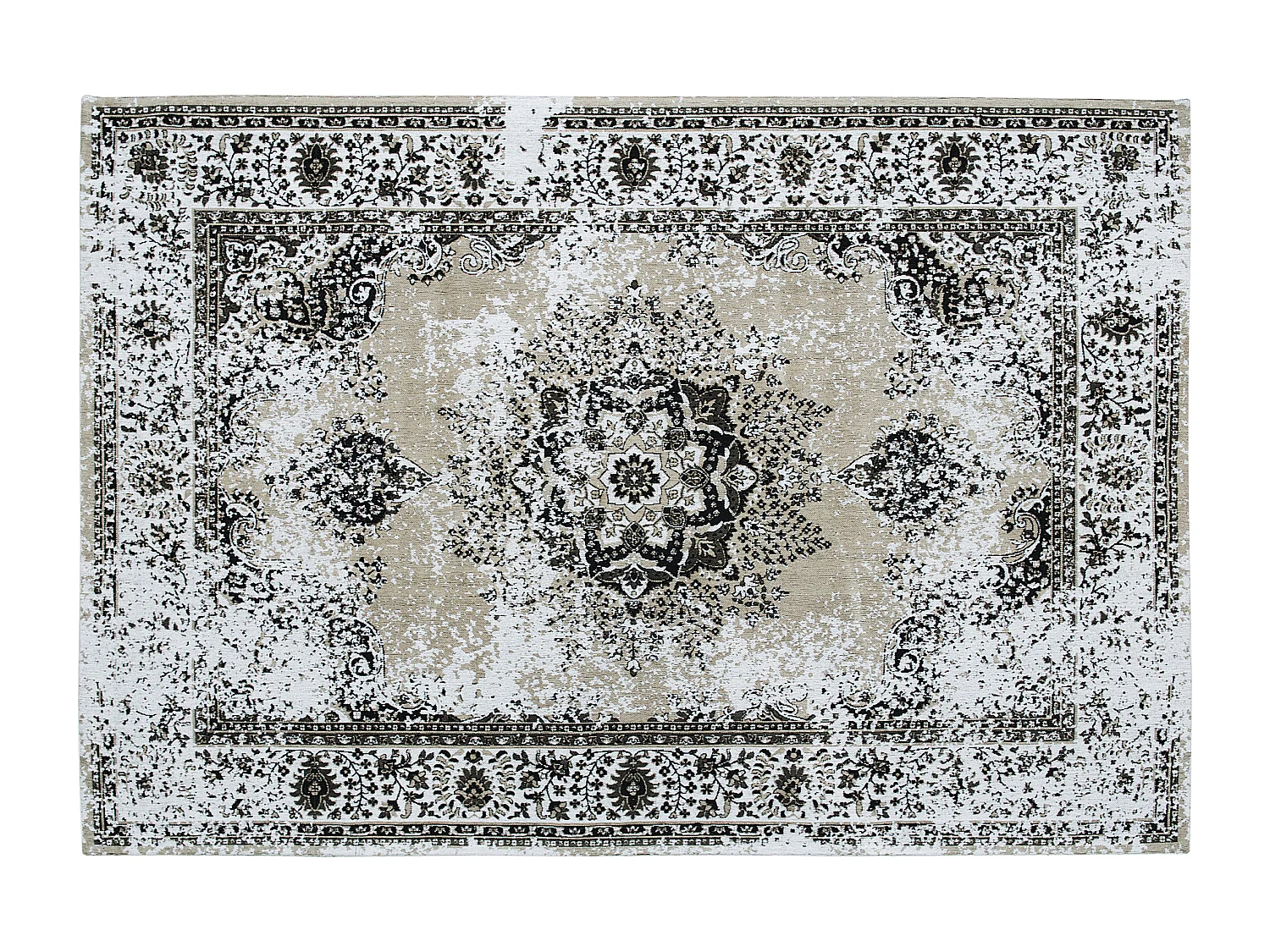 Vloerkleed katoen beige/grijs 160 x 230 cm ALMUS