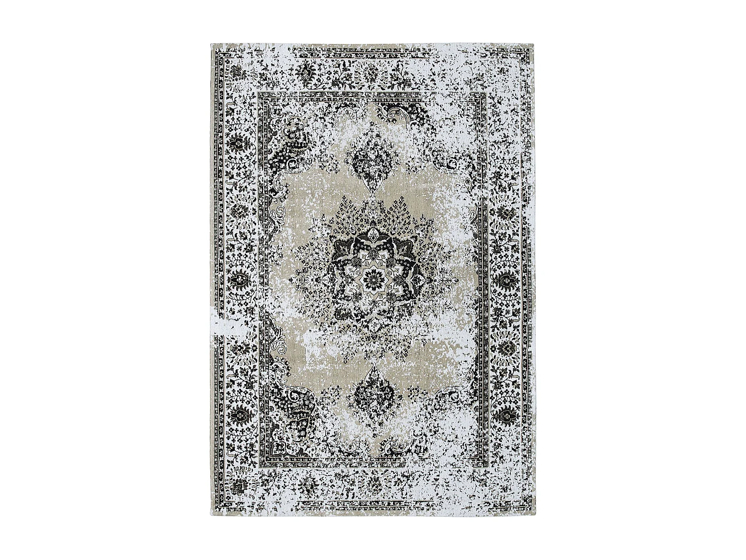 Vloerkleed katoen beige/grijs 160 x 230 cm ALMUS