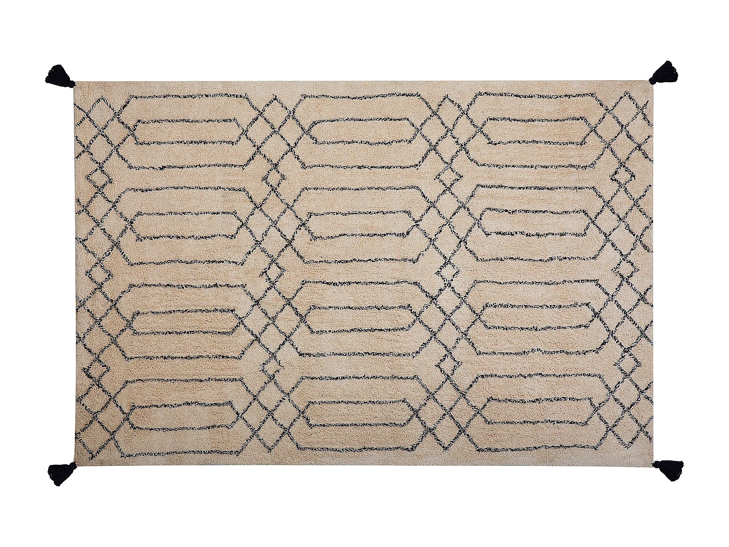 Vloerkleed katoen beige 140 x 200 cm MALTEPE