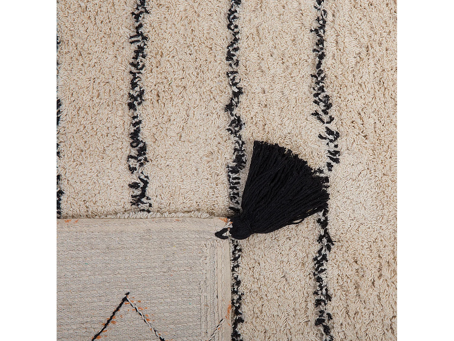 Vloerkleed katoen beige 140 x 200 cm MALTEPE