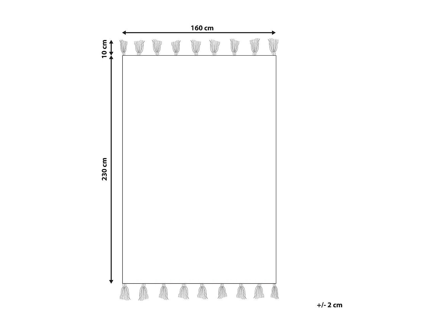 Tapis MARMARA Bleu 160 x 230 cm Coton