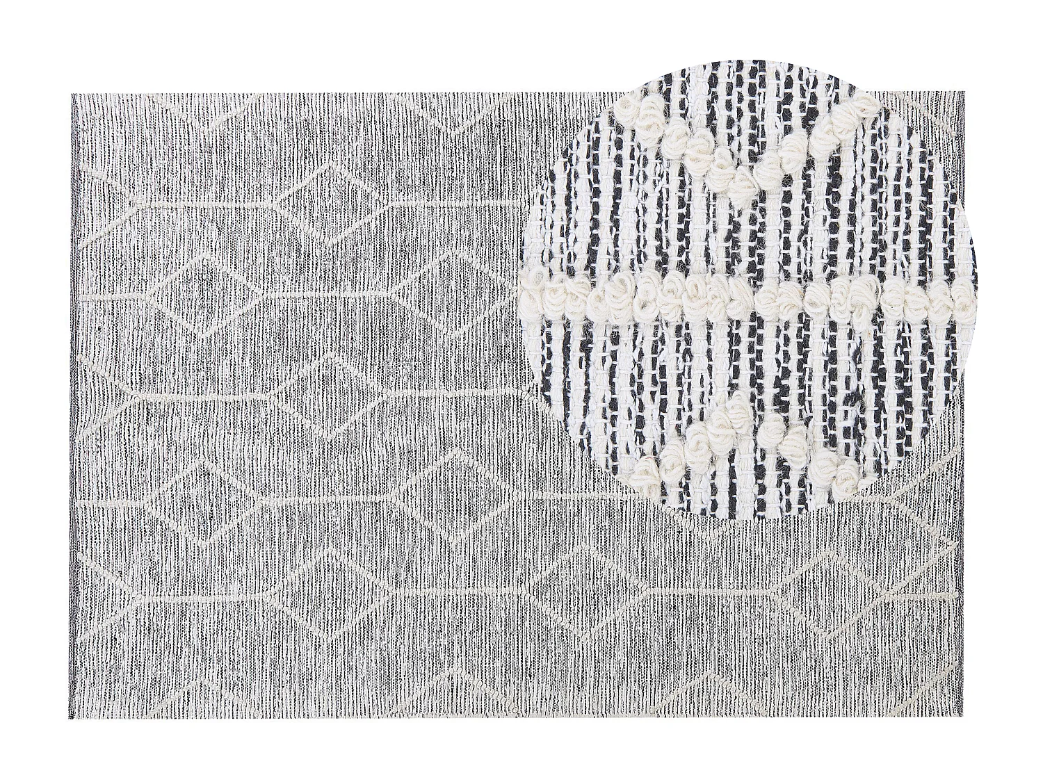 Tapis en laine gris et beige 160 x 230 cm EDREMIT