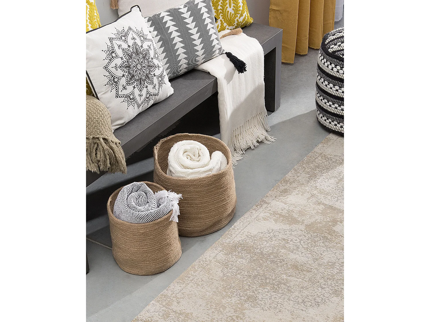 Vloerkleed vintage beige 60 x 180 cm BEYKOZ