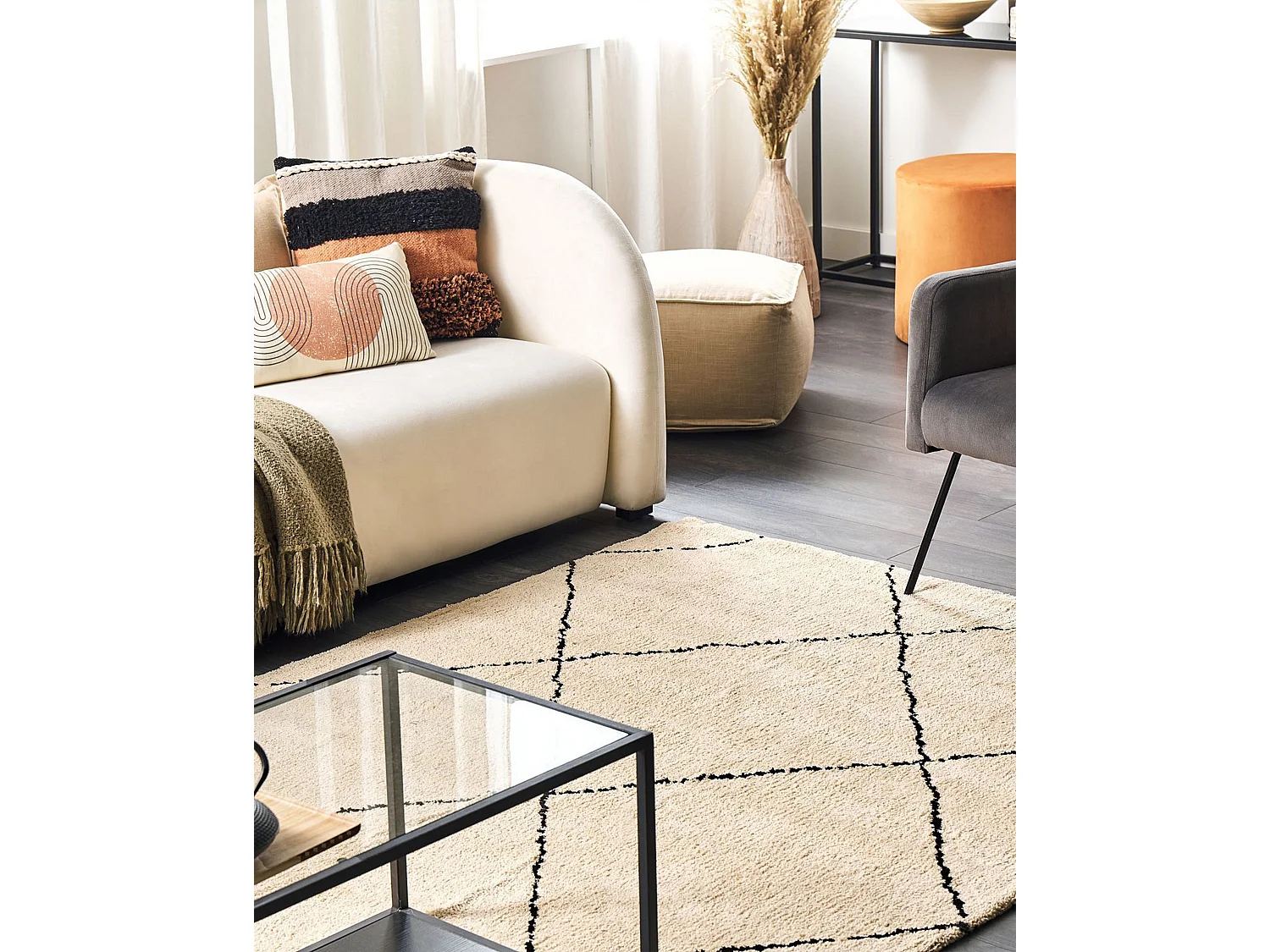 Tapis MUTKI Beige 200 x 200 cm