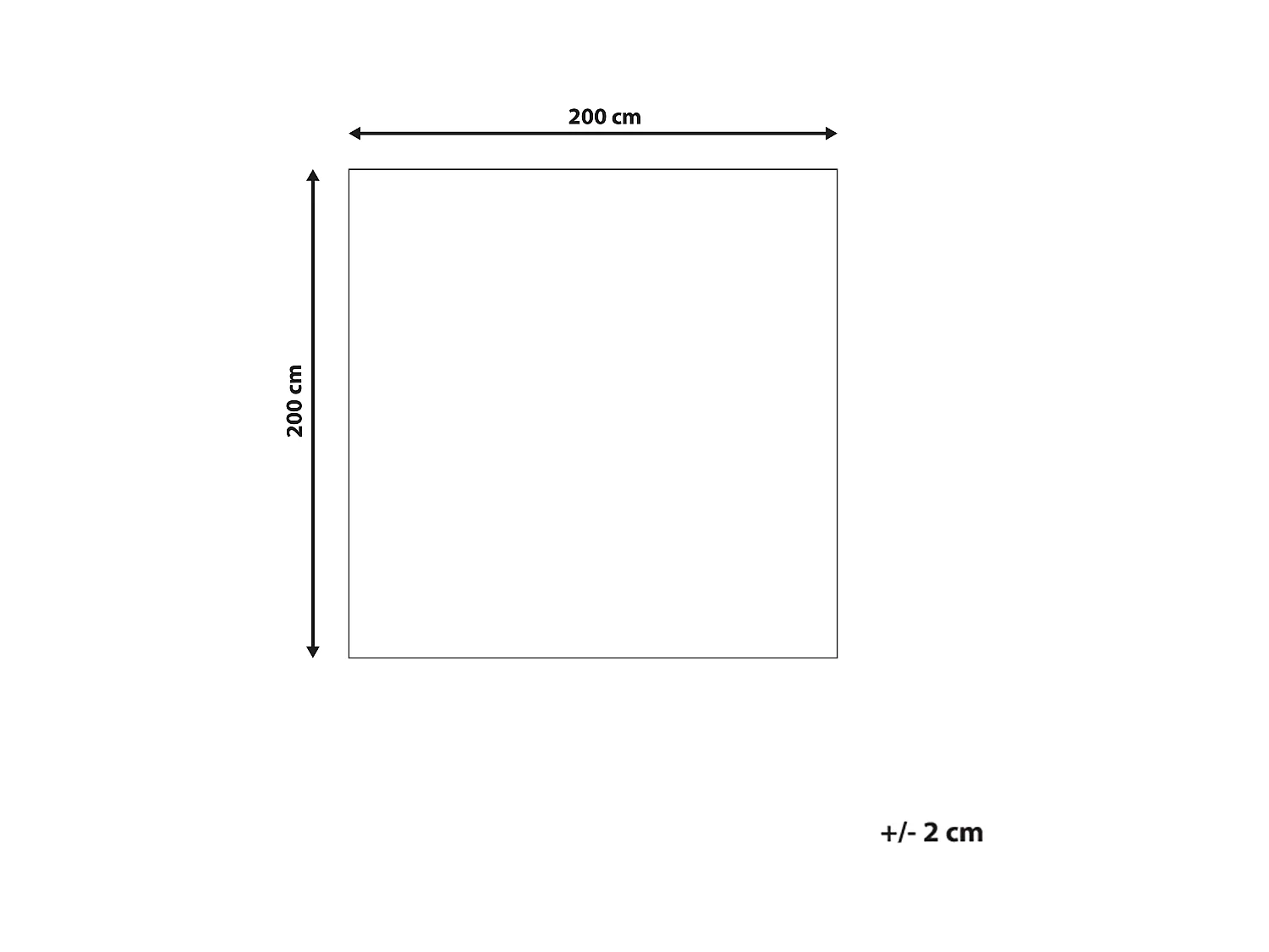 Tappeto beige e nero 200 x 200 cm MUTKI
