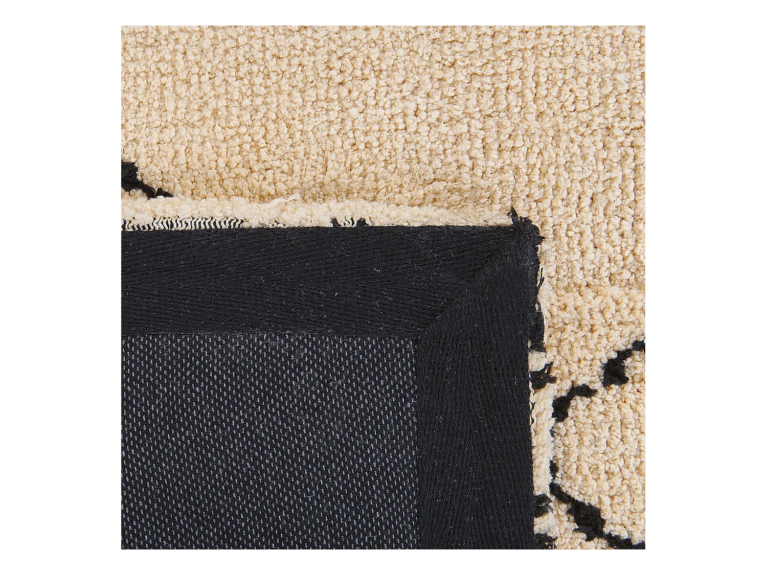 Tappeto beige e nero 200 x 200 cm MUTKI