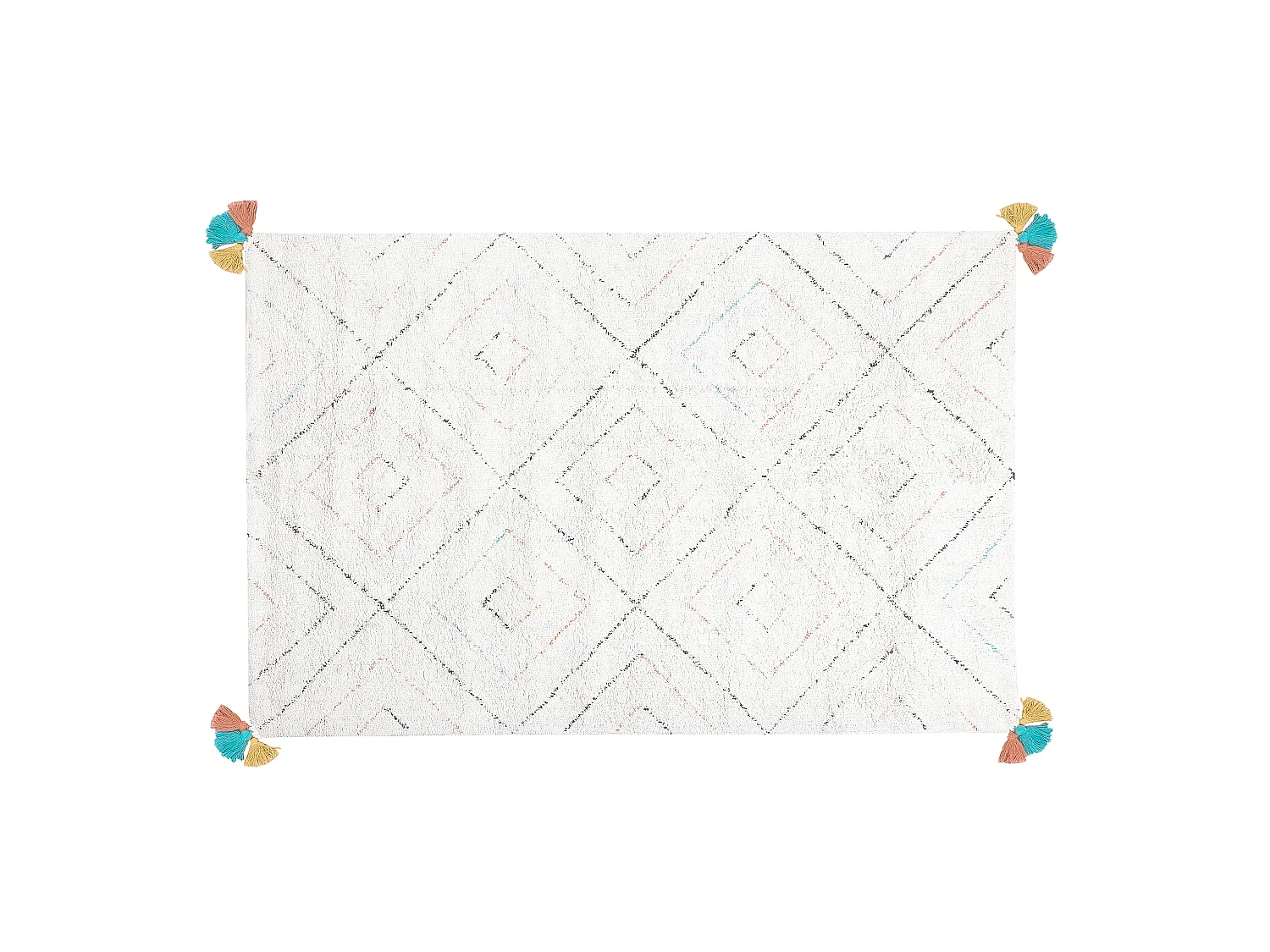 Tapis KARTAL Blanc 140 x 200 cm Coton
