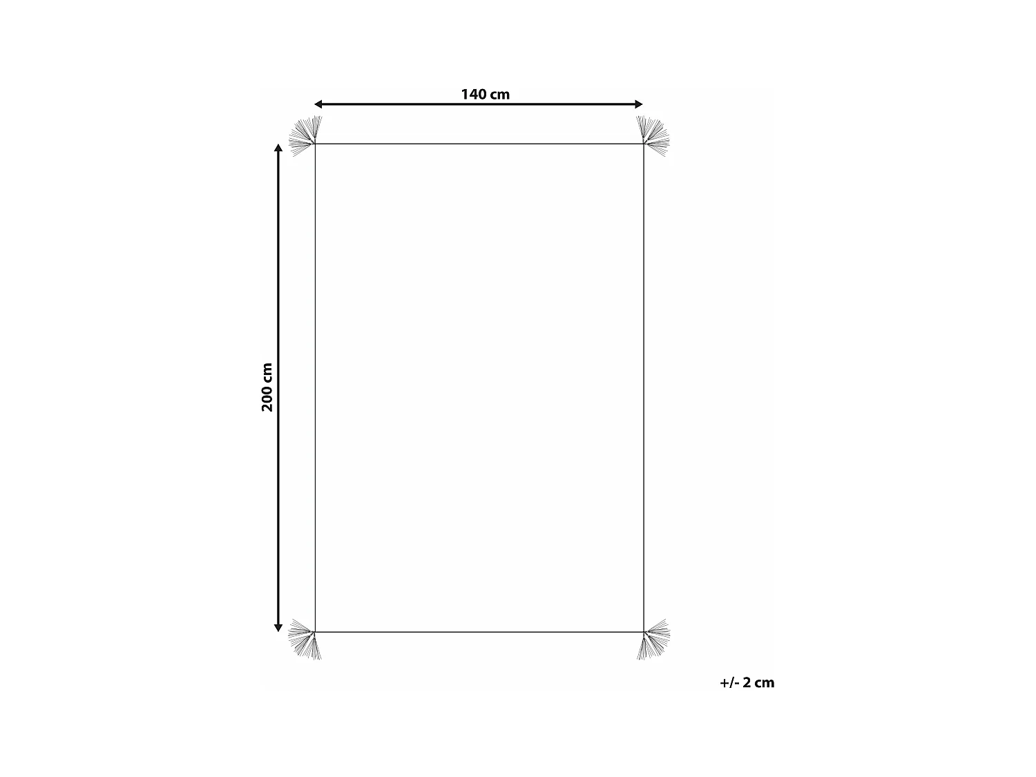 Tapis KARTAL Blanc 140 x 200 cm Coton