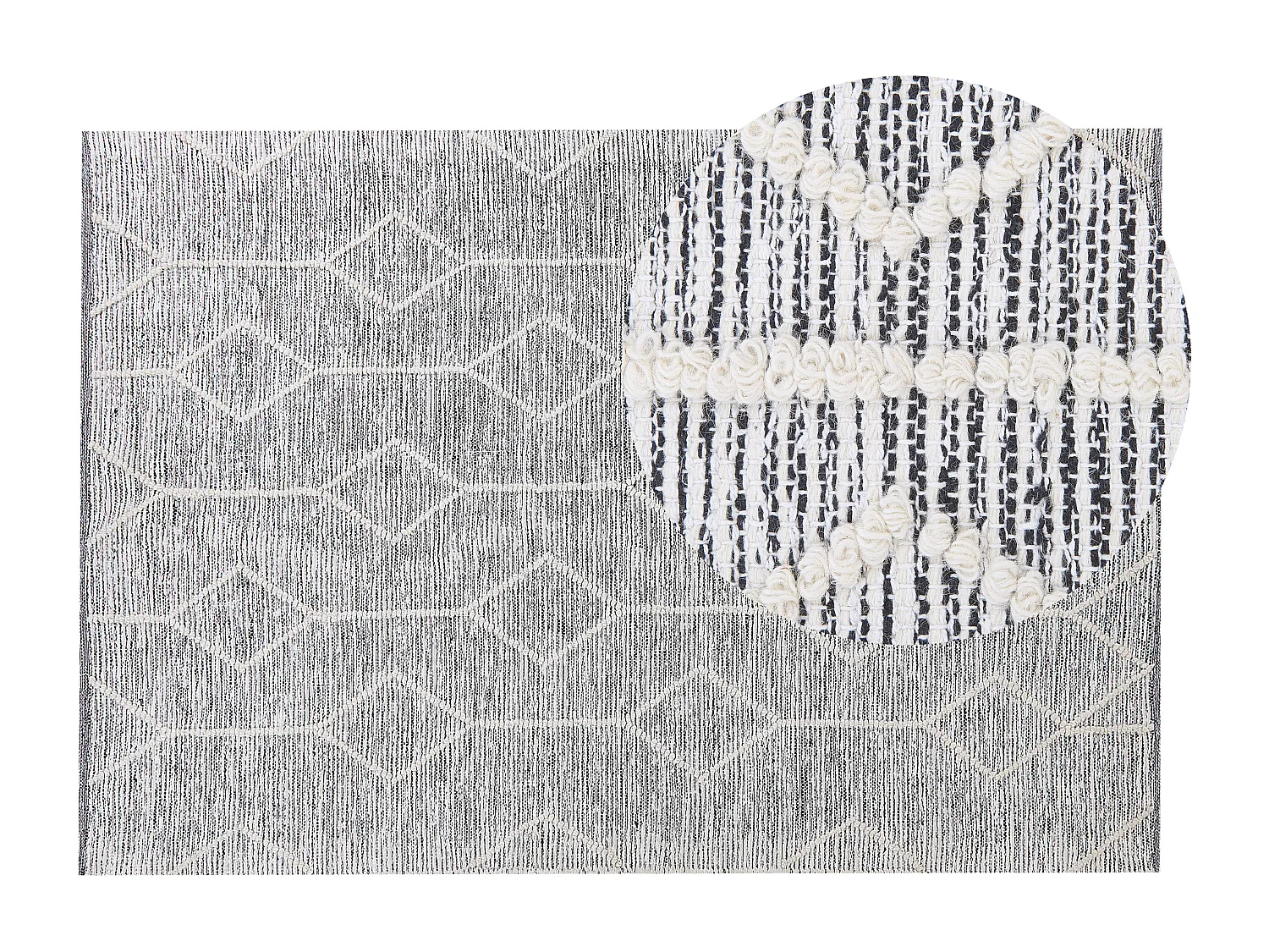 Tapis EDREMIT Gris 140 x 200 cm Coton