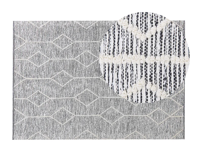 Tapis EDREMIT Gris 140 x 200 cm Coton