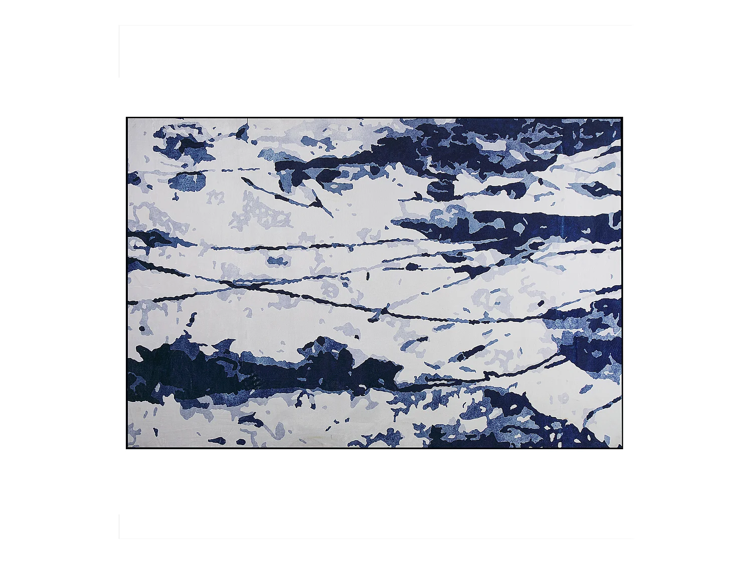 Vloerkleed polyester blauw/wit 160 x 230 cm IZMIT