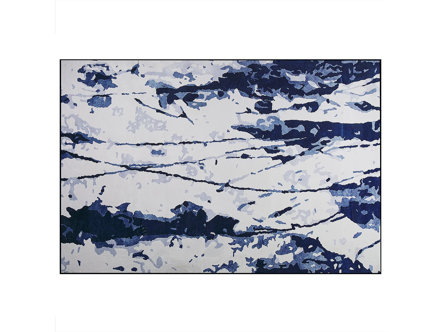 Vloerkleed polyester blauw/wit 160 x 230 cm IZMIT