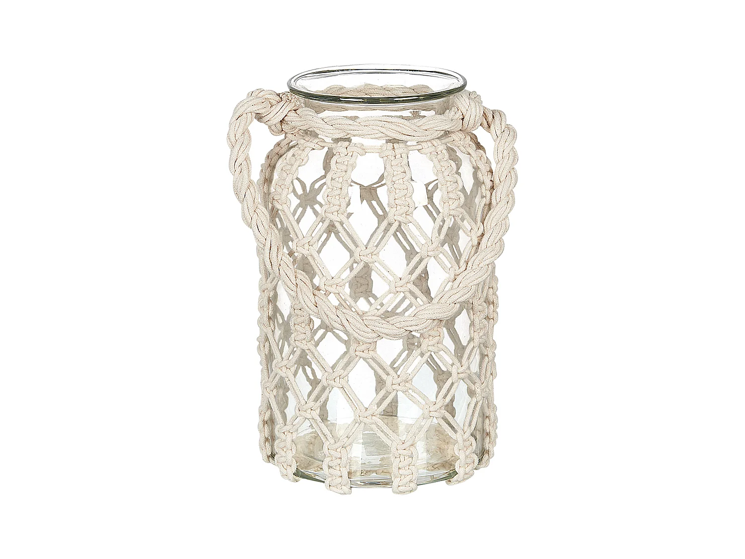 Lanterne JALEBI Tissu 28 cm Blanc cassé