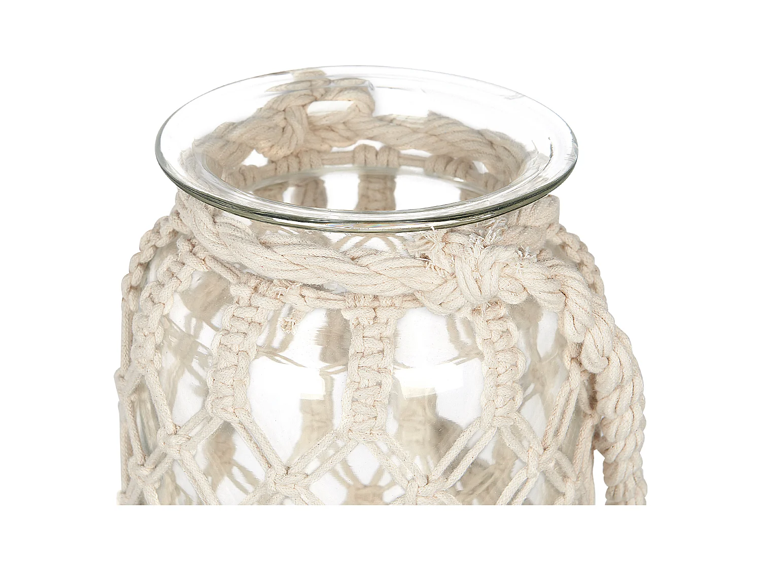 Lanterne JALEBI Tissu 28 cm Blanc cassé