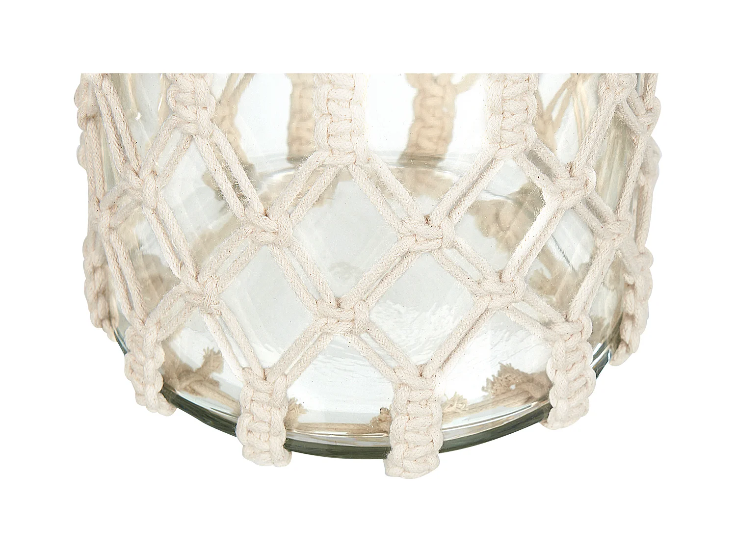 Lanterne JALEBI Tissu 28 cm Blanc cassé