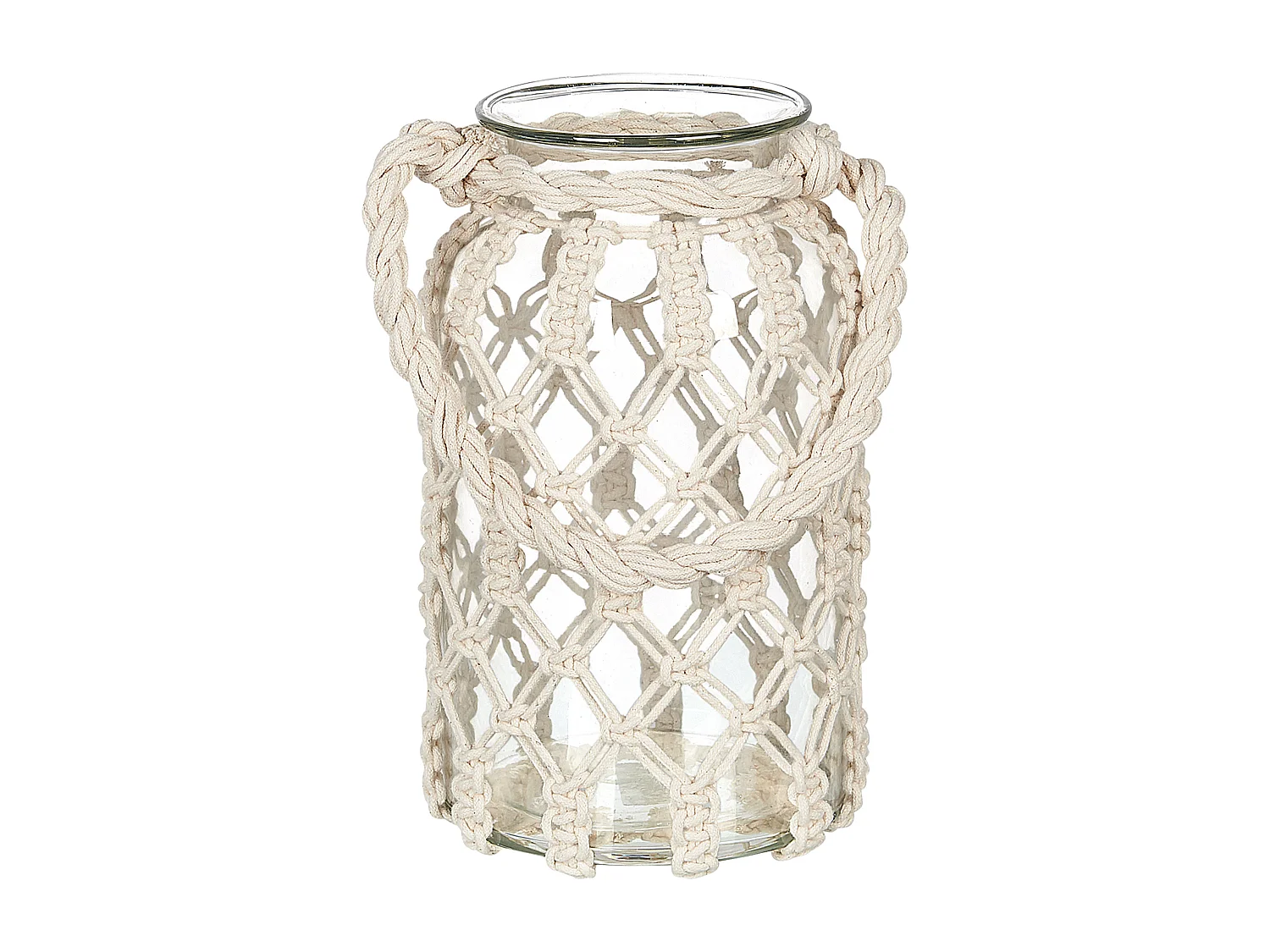 Lantaarn JALEBI Stof 28 cm Gebroken wit