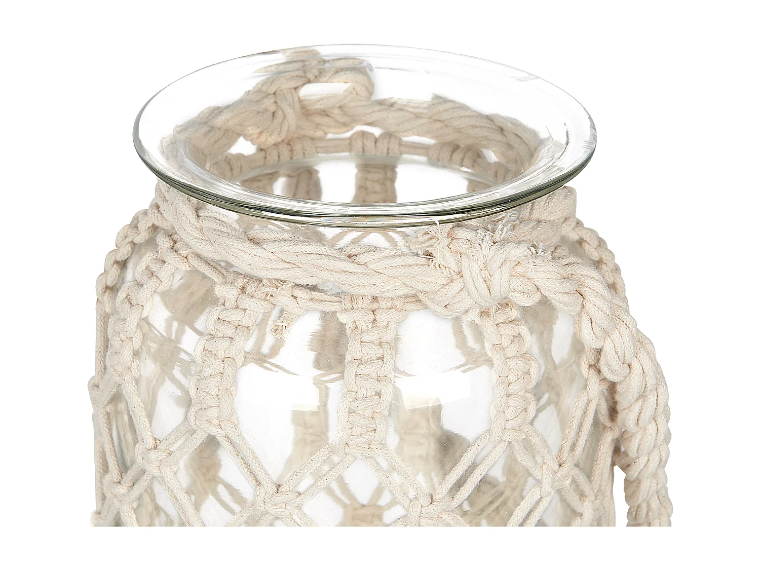 Lantaarn JALEBI Stof 28 cm Gebroken wit