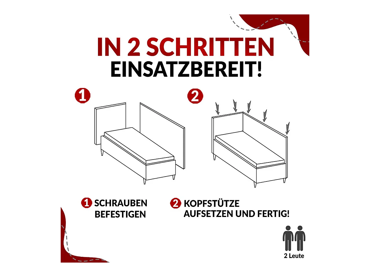 Kinderbett JUNIOR GOLD 3 - Einzelbett mit Matratze, LED-Beleuchtung, Bettkasten - 90x200 cm - Rechts Seite
