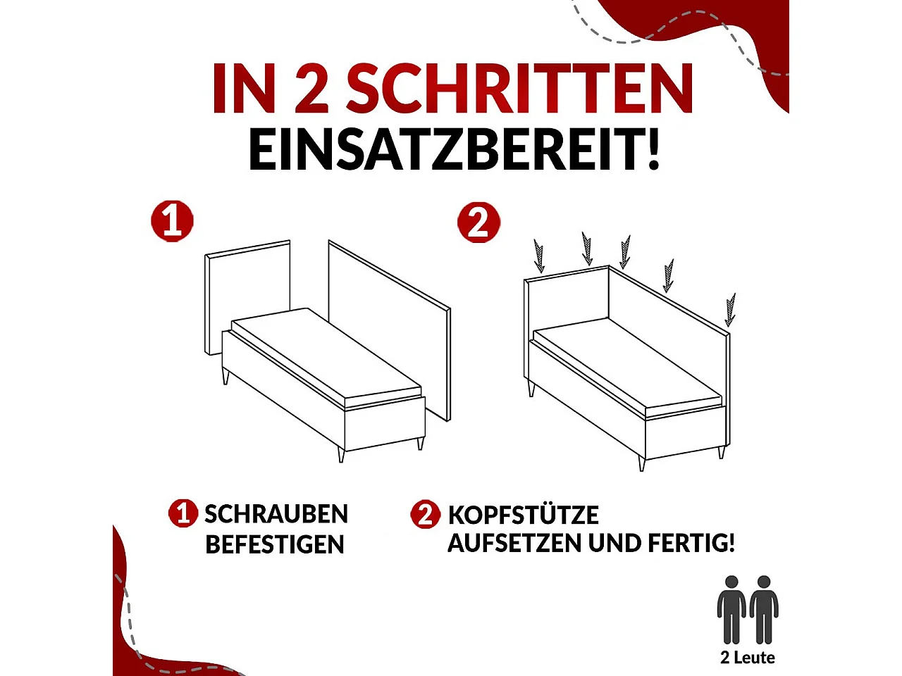 Kinderbett JUNIOR GOLD 3 - Einzelbett mit Matratze, LED-Beleuchtung, Bettkasten - 90x200 cm - Rechts Seite