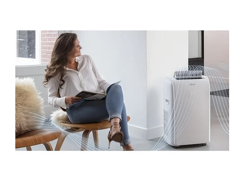 Climatiseur mobile réversible QLIMA PH635 - 3500 W, 12 000 BTU - Programmable et silencieux - Classe A