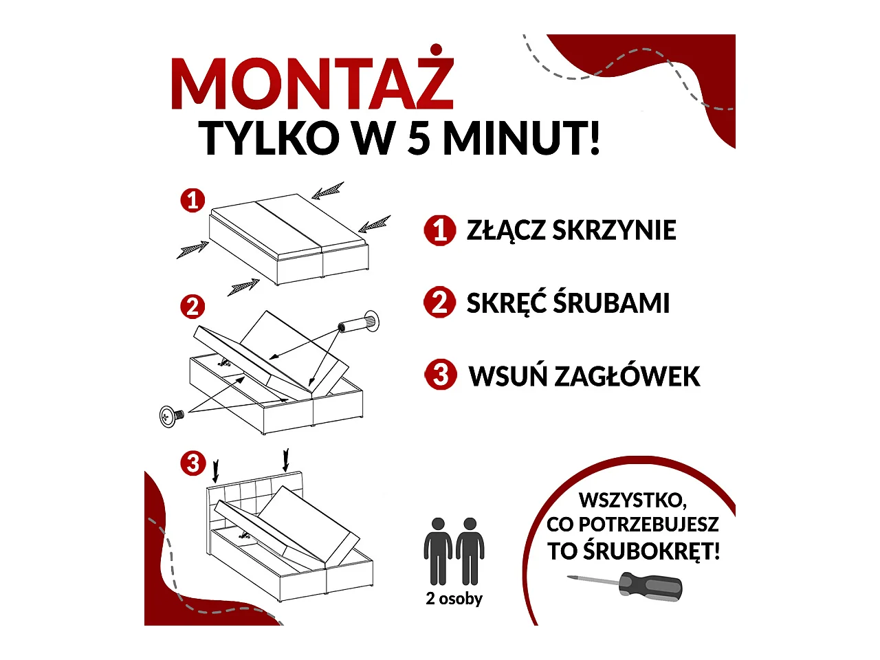 Boxspringbett CARMEN - Polsterbett mit zwei Bettkästen, gesteppte Kopfstütze, Multipocket-Matratze - 180x200 cm - H3 - Dunkelgrau Velvet