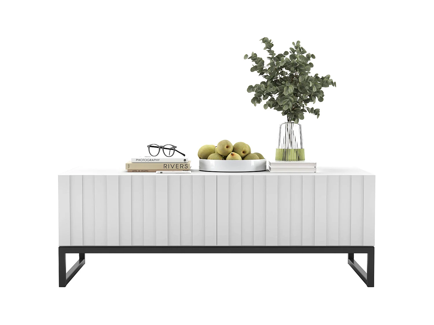 Stolik kawowy TAL 3D 110x54cm biały mat