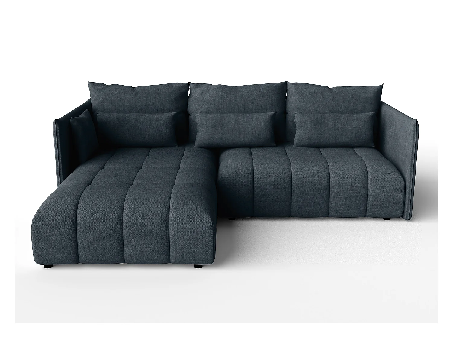 AX LIVING Hoekbank L vorm Gaziante 245 cm in Grijs met Bedfunctie