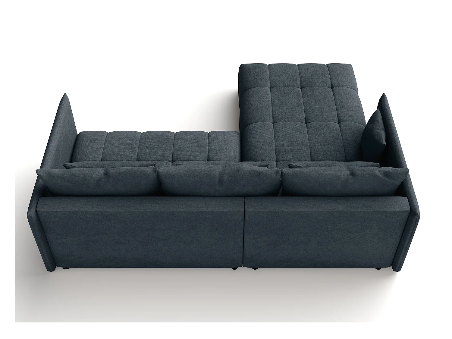 AX LIVING Hoekbank L vorm Gaziante 245 cm in Grijs met Bedfunctie