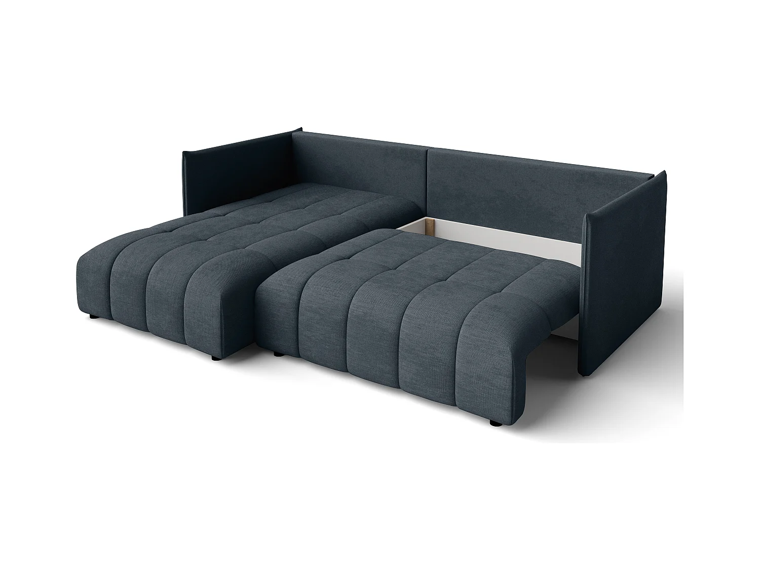 AX LIVING Hoekbank L vorm Gaziante 245 cm in Grijs met Bedfunctie