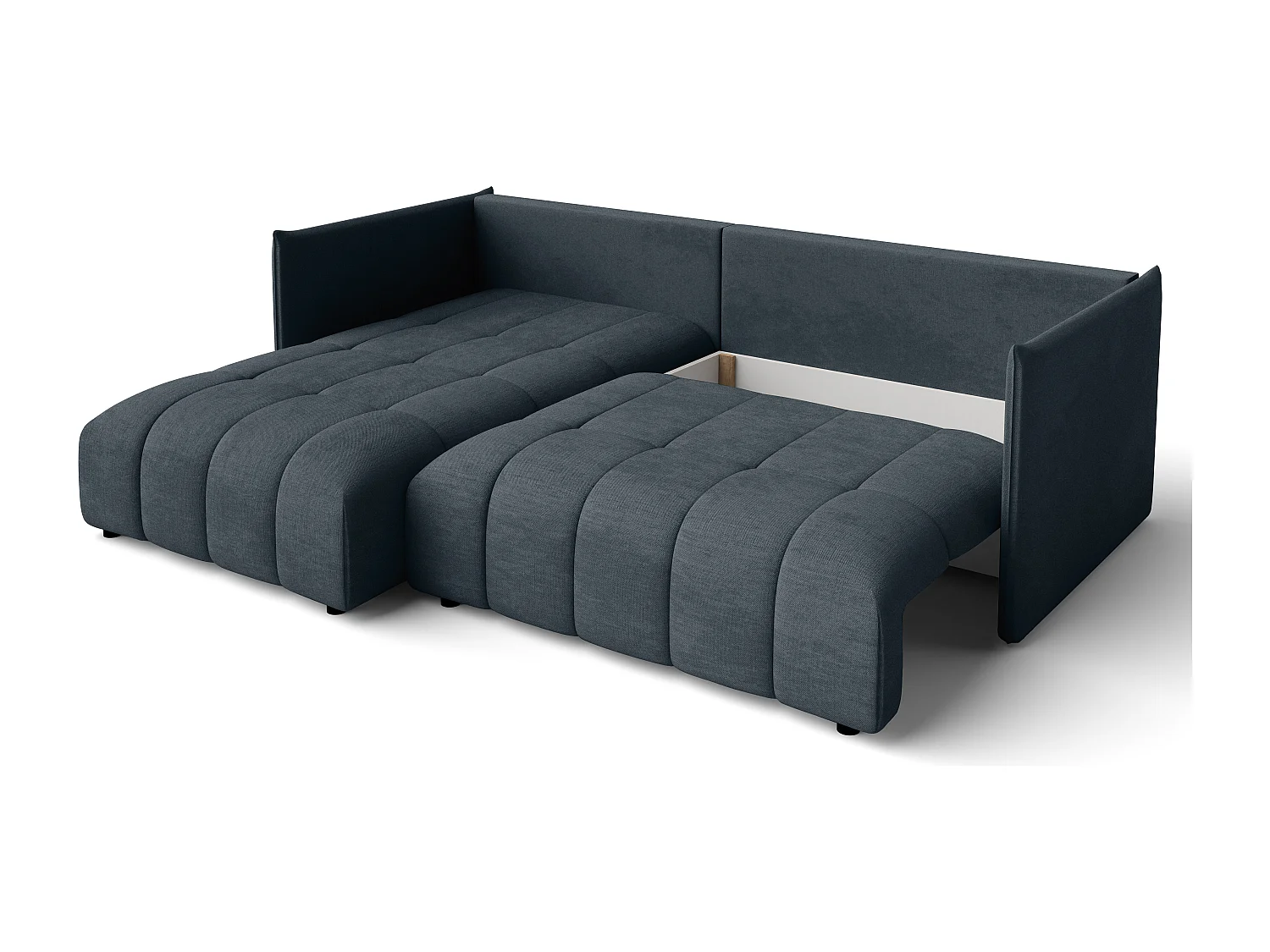 AX LIVING Canapé d’angle convertible Gaziante – 245cm gris avec coffre