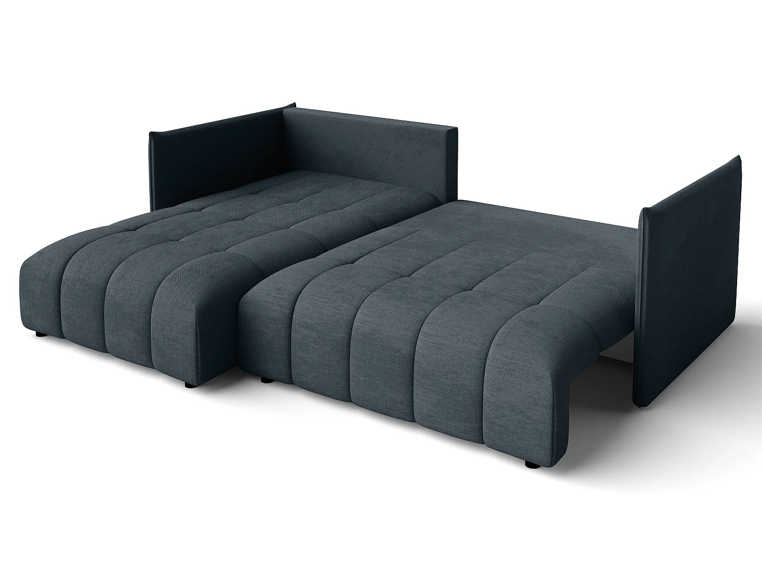 AX LIVING Canapé d’angle convertible Gaziante – 245cm gris avec coffre