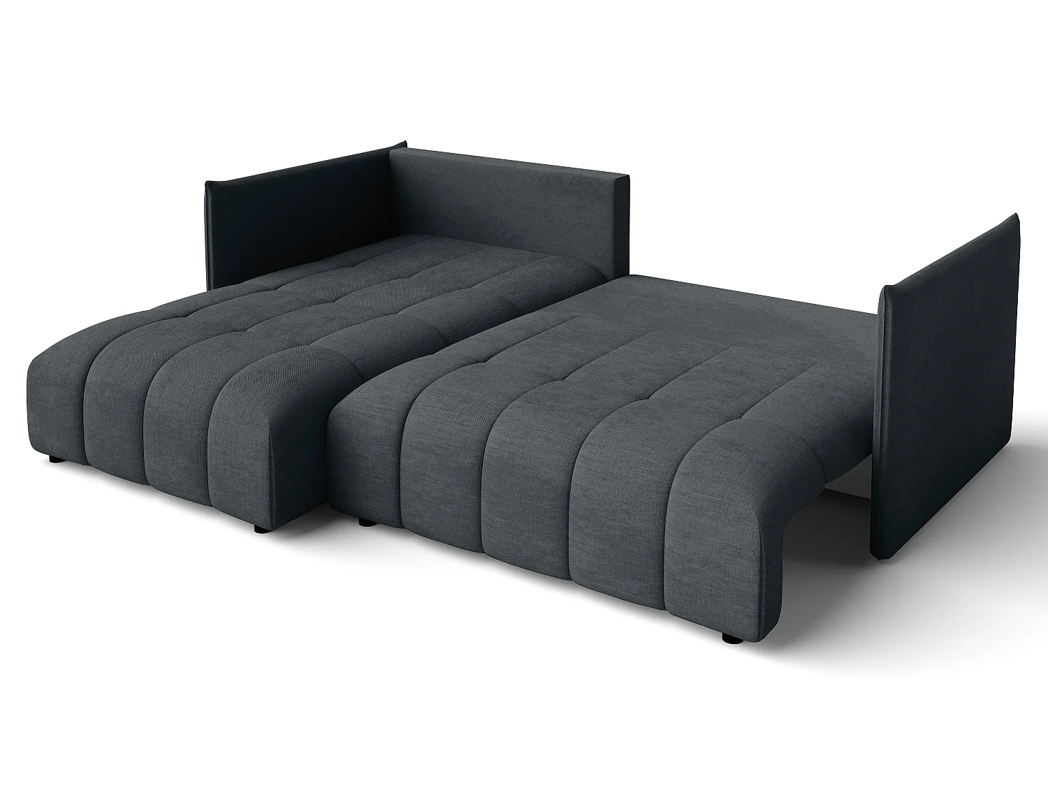 AX LIVING Hoekbank L vorm Gaziante 248 cm in Antraciet met Bedfunctie