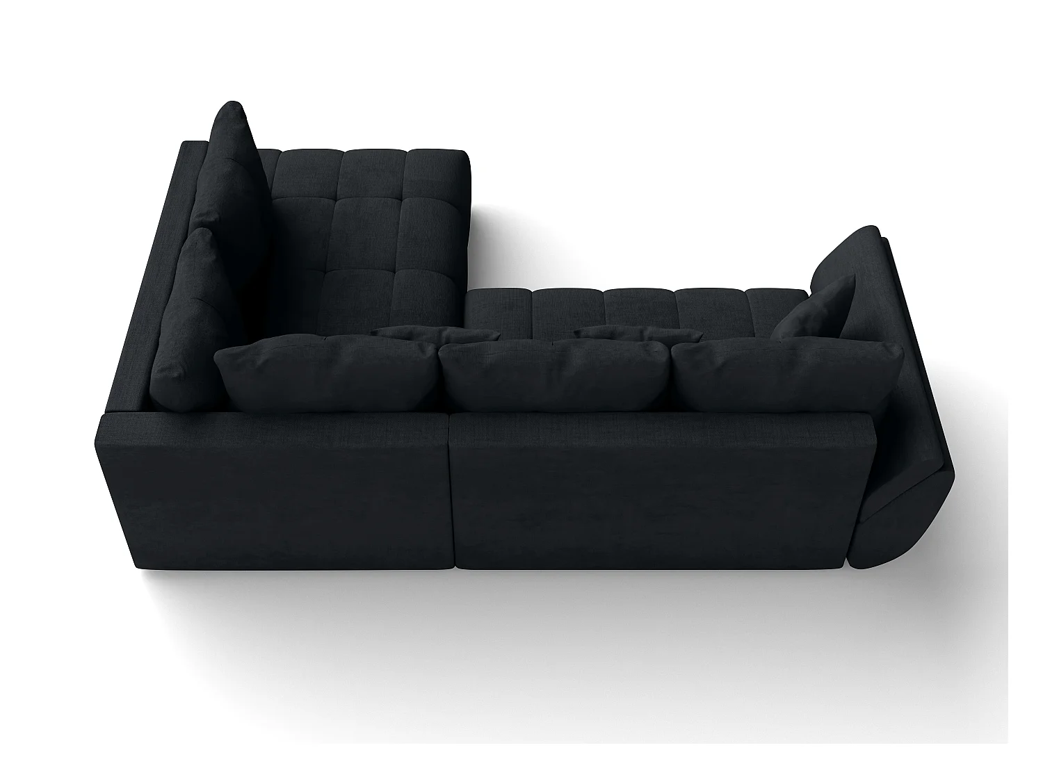 AX LIVING Canapé d angle convertible Kayseri canapé gris anthracite