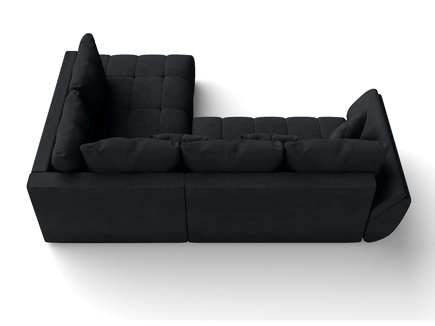 AX LIVING Canapé d angle convertible Kayseri canapé gris anthracite