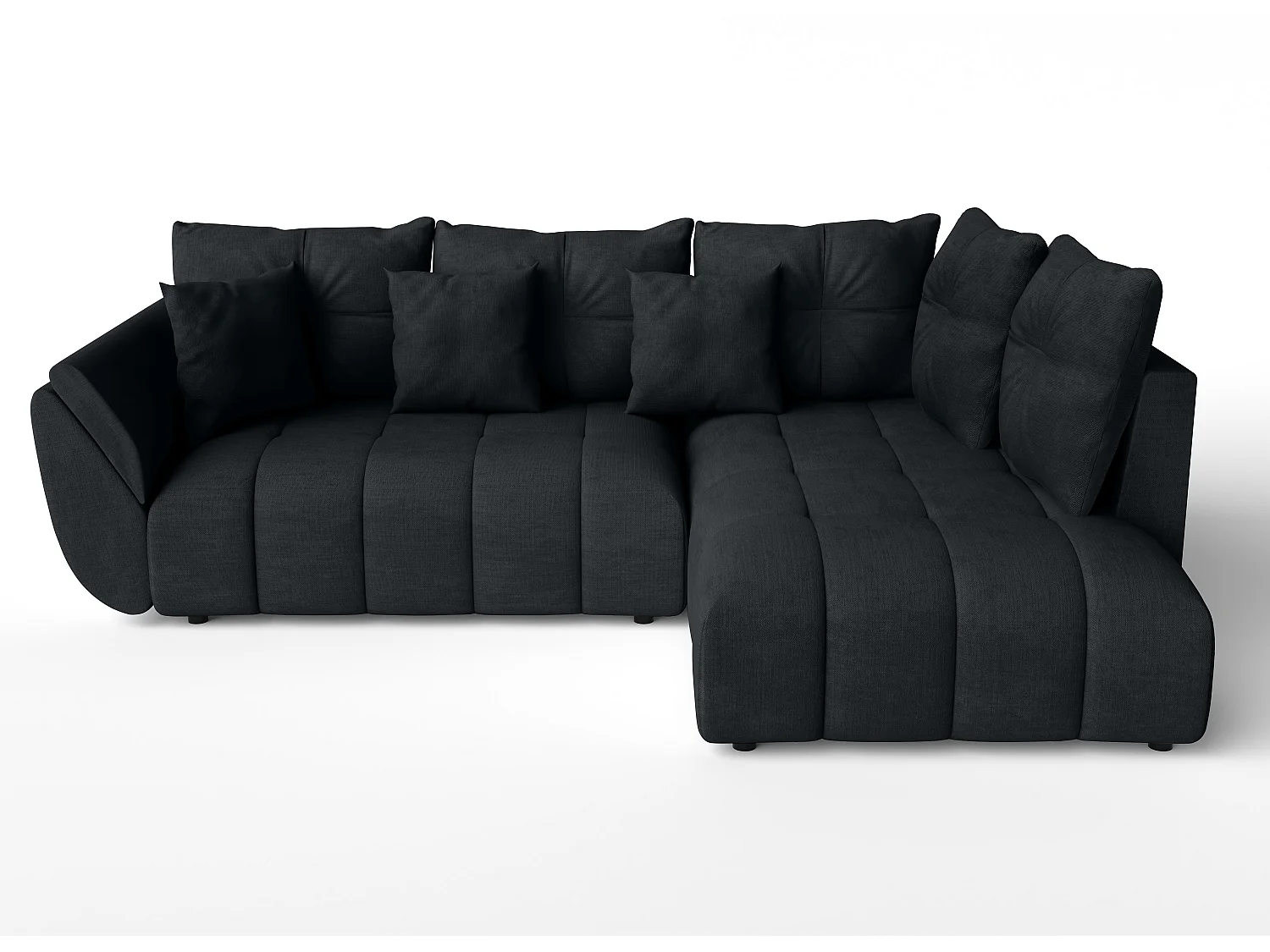 AX LIVING Canapé d angle convertible Kayseri canapé gris anthracite