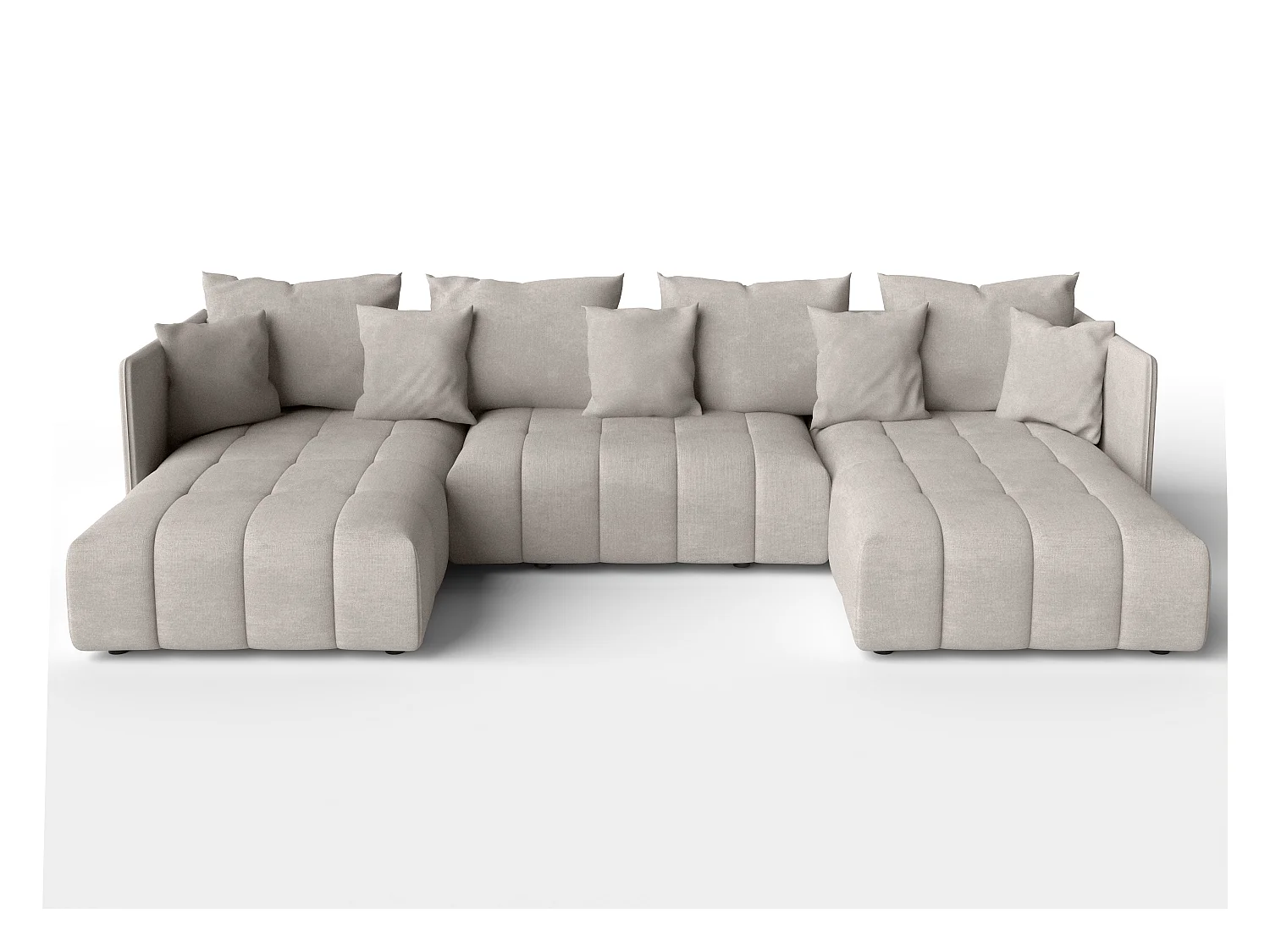 AX LIVING Canapé en u Mersino canapé panoramique convertible beige 353